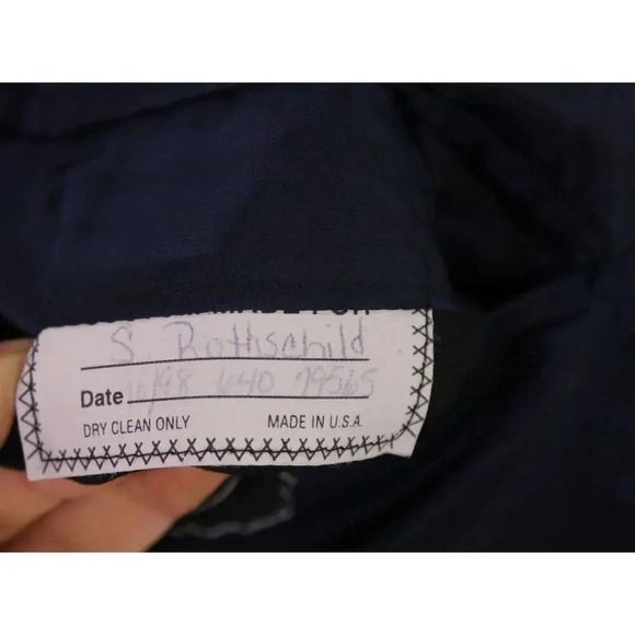 Adrian Jules for Franceco Atlanta Solid Navy Blue 2-Btn Handmade Wool Suit 46L - Picture 9 of 11